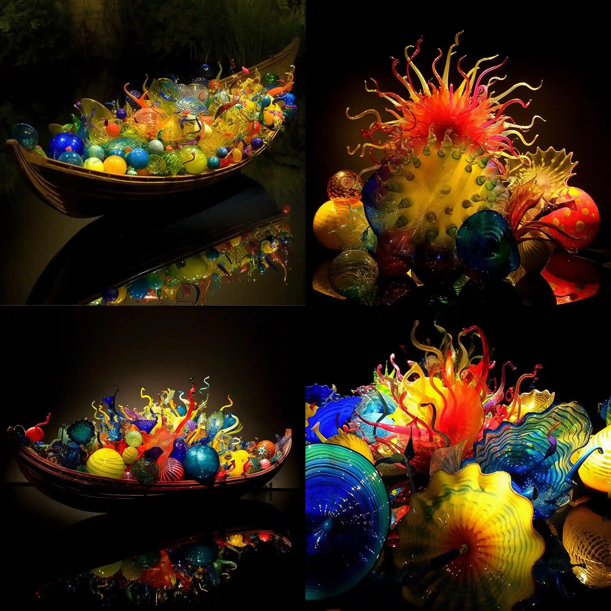 -戴尔·奇胡利 dale chihuly风格midjourney AI绘画作品