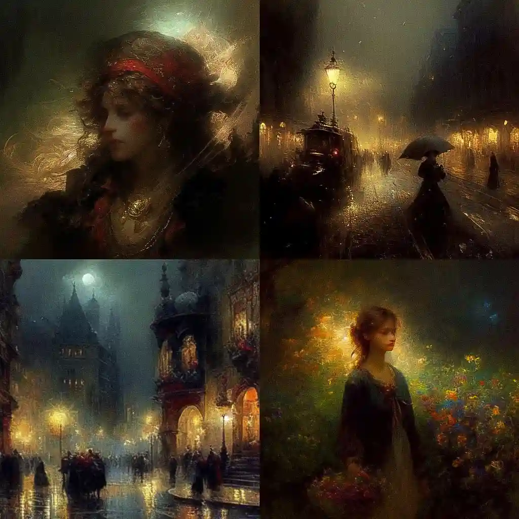 阿列克谢·哈拉莫夫 alexei harlamoff风格midjourney AI绘画作品 -阿列克谢·哈拉莫夫 alexei harlamoff风格midjourney AI绘画作品