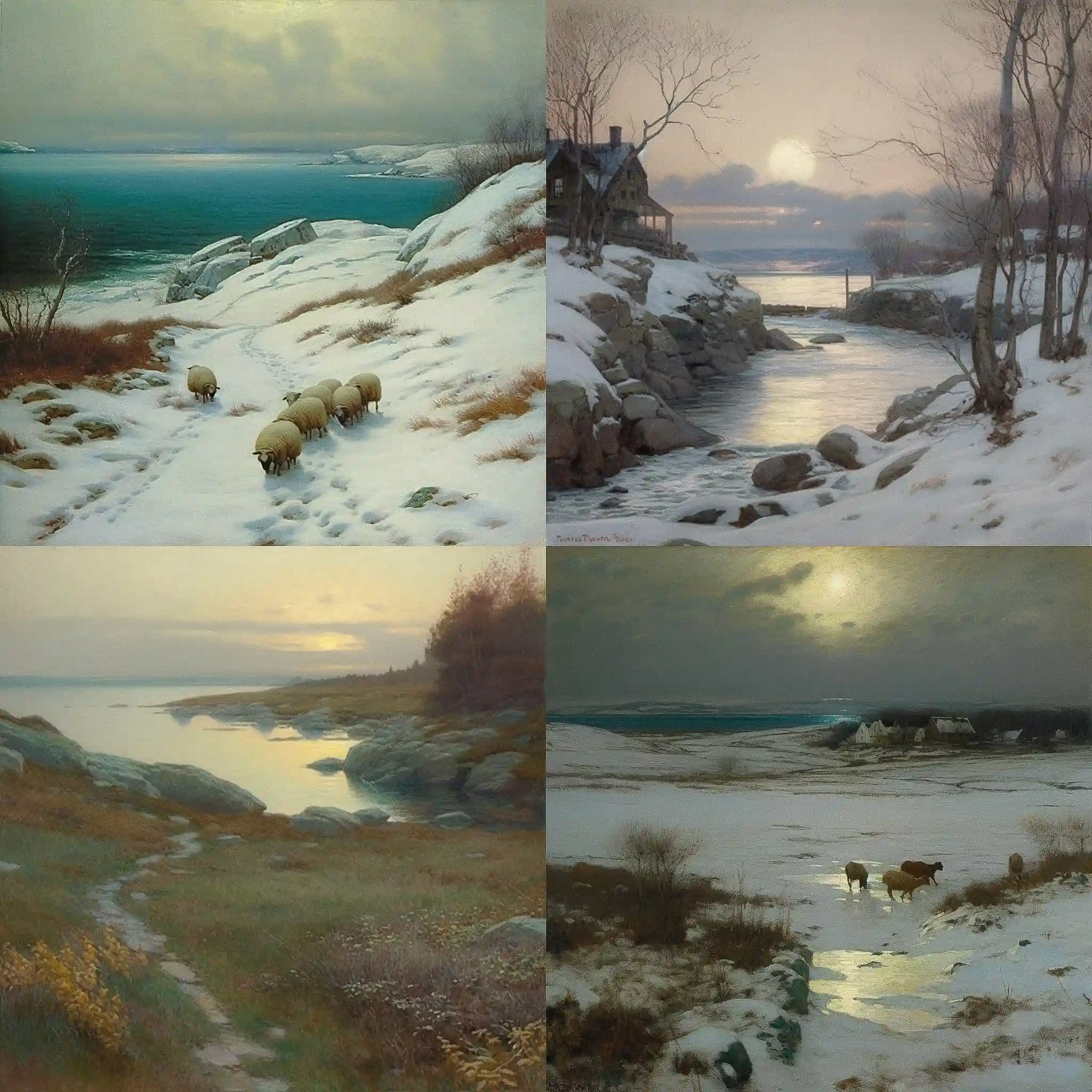 L·伯吉斯·哈里森 l birge harrison风格midjourney AI绘画作品 -L·伯吉斯·哈里森 l birge harrison风格midjourney AI绘画作品