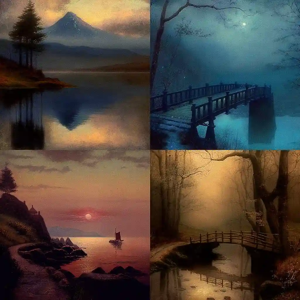 L·伯吉斯·哈里森 l birge harrison风格midjourney AI绘画作品 -L·伯吉斯·哈里森 l birge harrison风格midjourney AI绘画作品