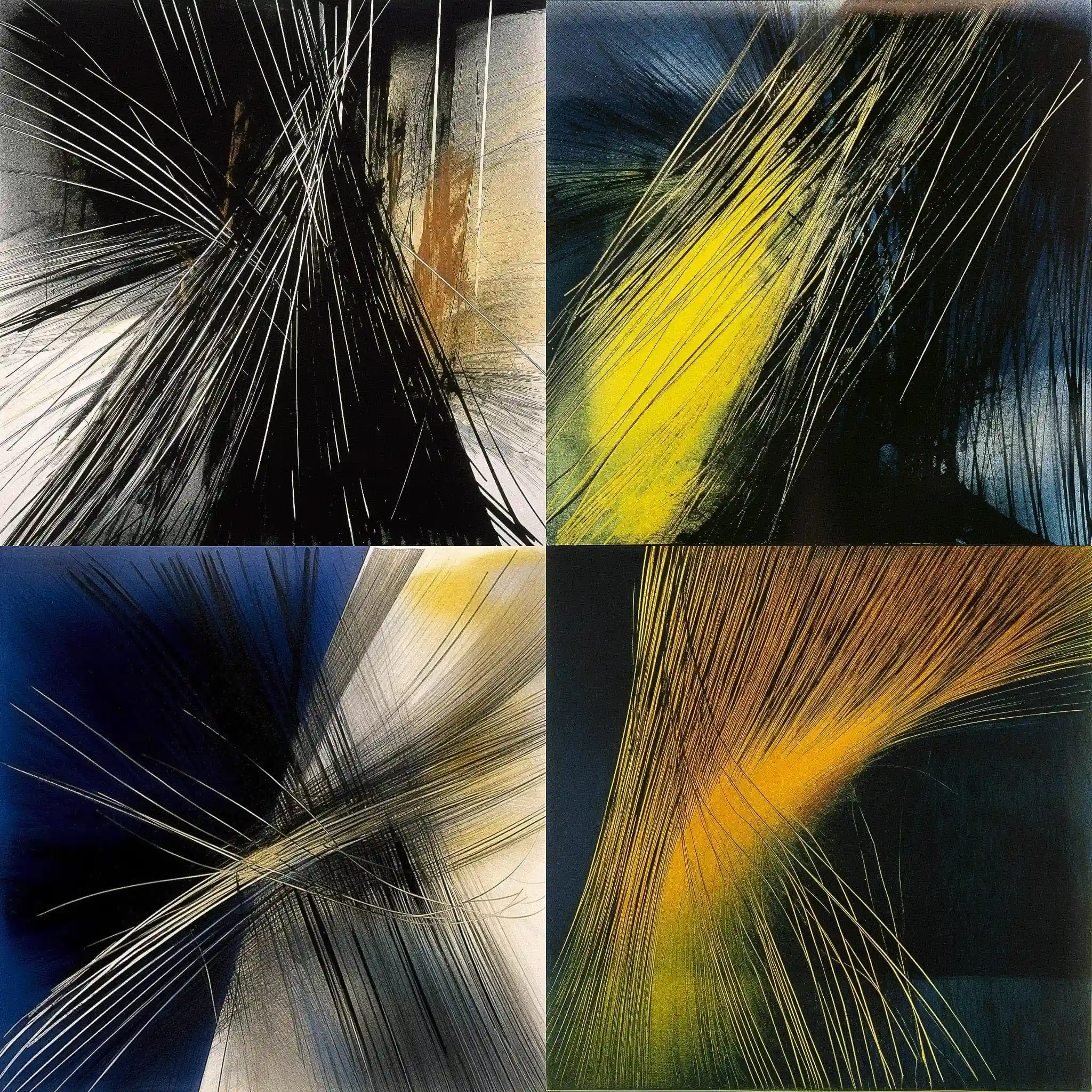 汉斯·哈丁 hans hartung风格midjourney AI绘画作品 -汉斯·哈丁 hans hartung风格midjourney AI绘画作品