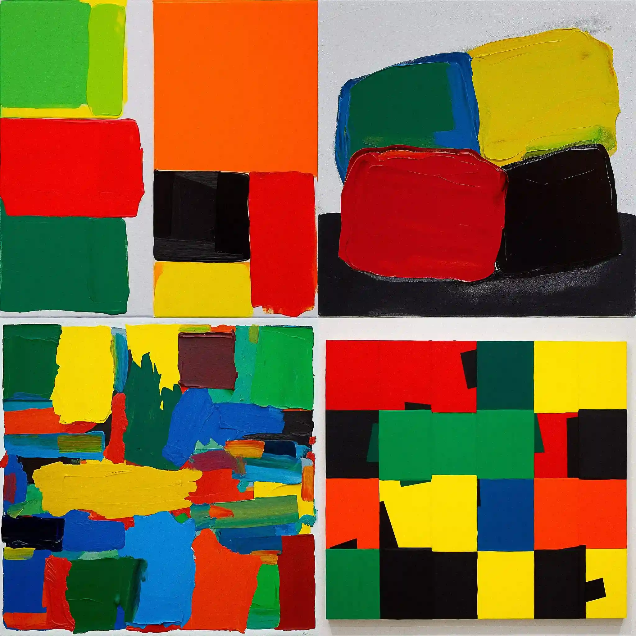 玛丽·海尔曼 mary heilmann风格midjourney AI绘画作品 -玛丽·海尔曼 mary heilmann风格midjourney AI绘画作品