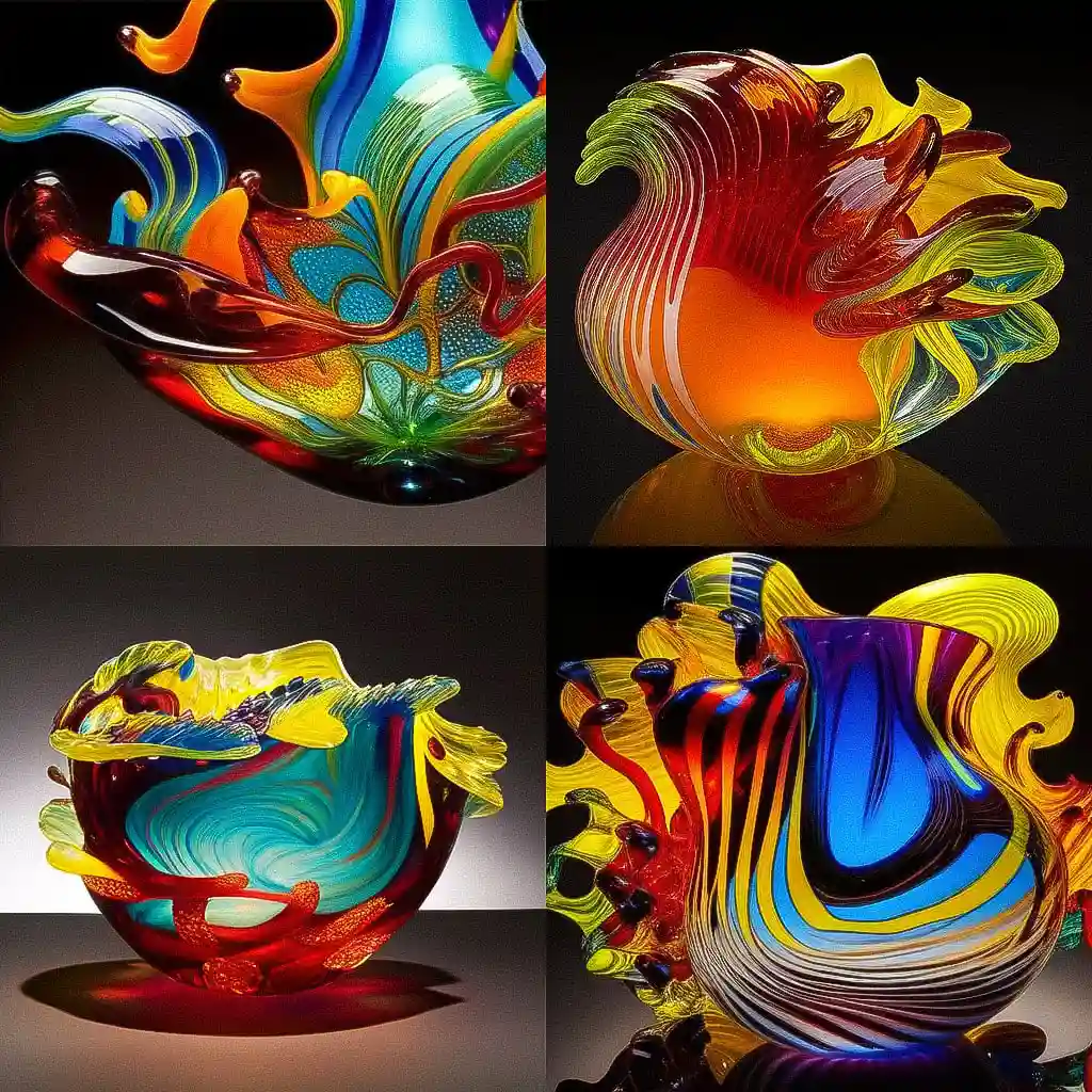 -戴尔·奇胡利 dale chihuly风格midjourney AI绘画作品