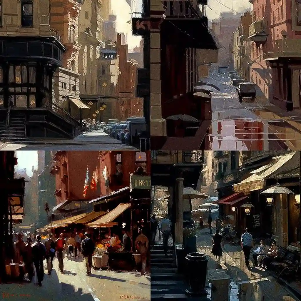 肯·霍华德 ken howard风格midjourney AI绘画作品 -肯·霍华德 ken howard风格midjourney AI绘画作品
