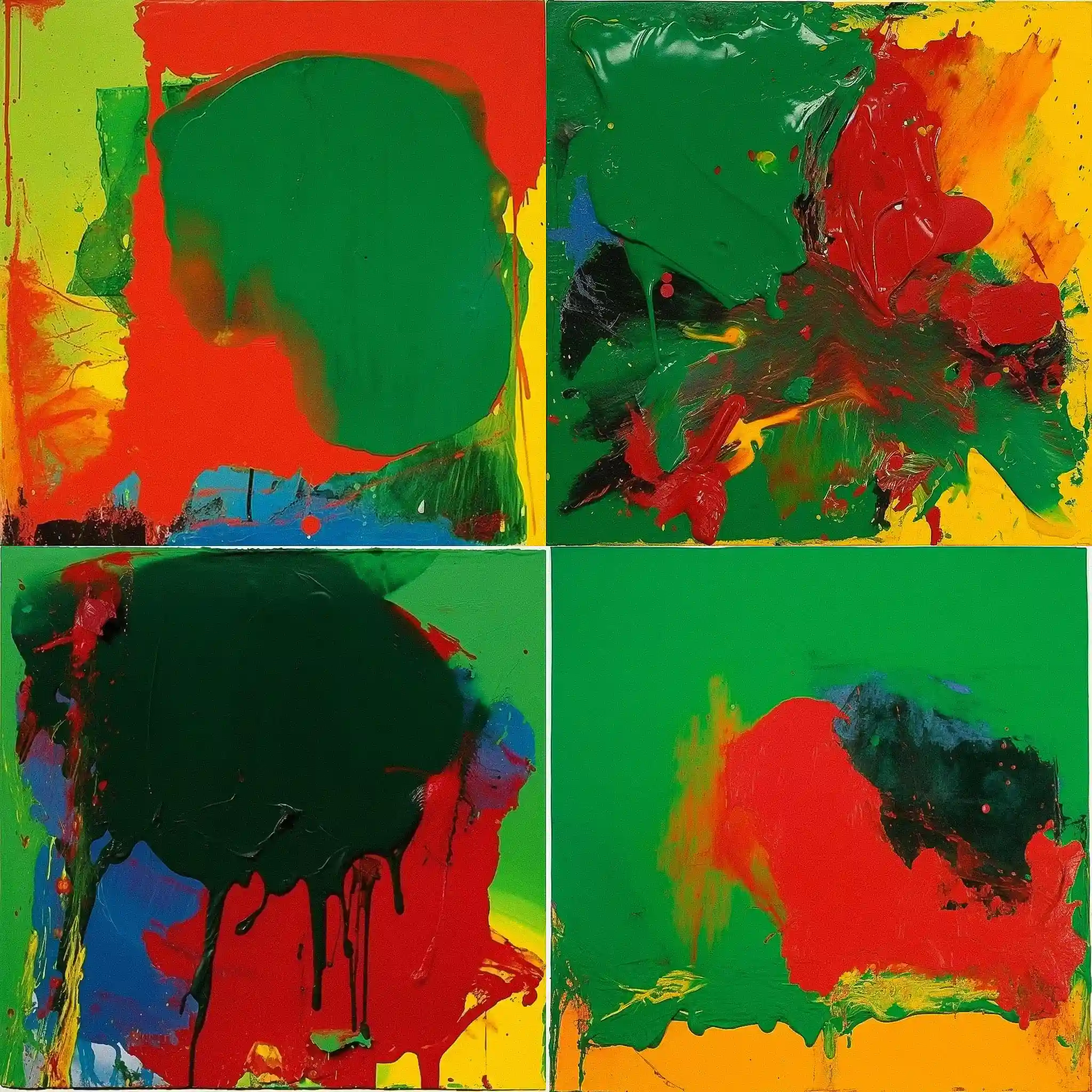 -约翰·霍伊兰德 john hoyland风格midjourney AI绘画作品