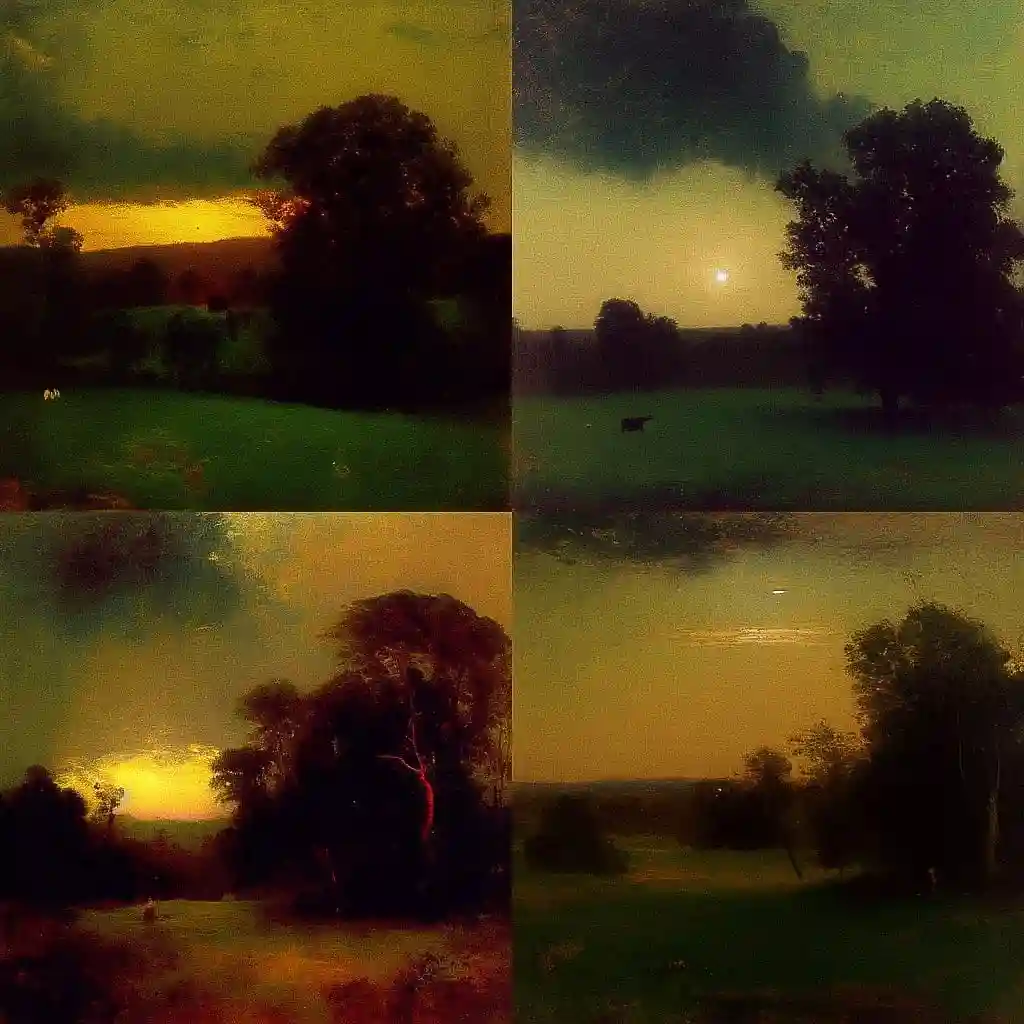 乔治·因内斯 george inness风格midjourney AI绘画作品 -乔治·因内斯 george inness风格midjourney AI绘画作品
