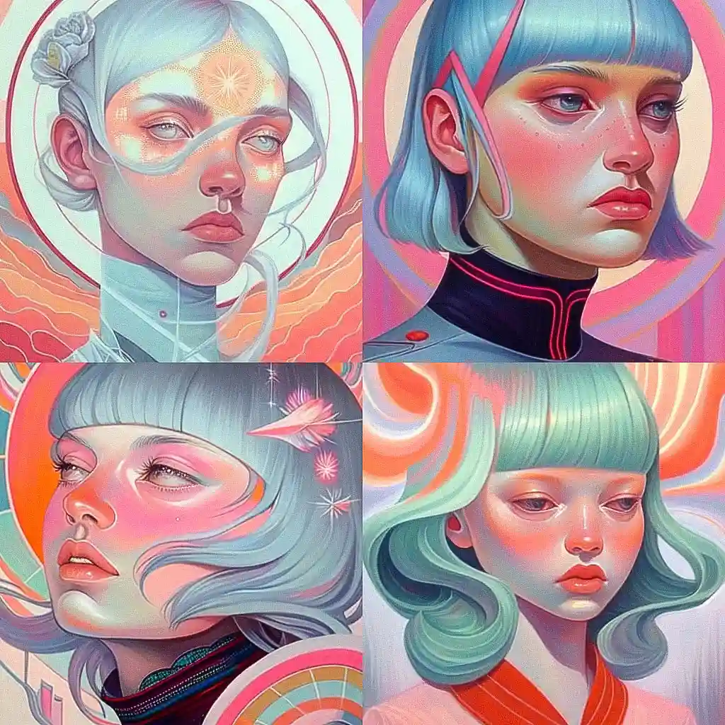 马汀·约翰娜 martine johanna风格midjourney AI绘画作品 -马汀·约翰娜 martine johanna风格midjourney AI绘画作品