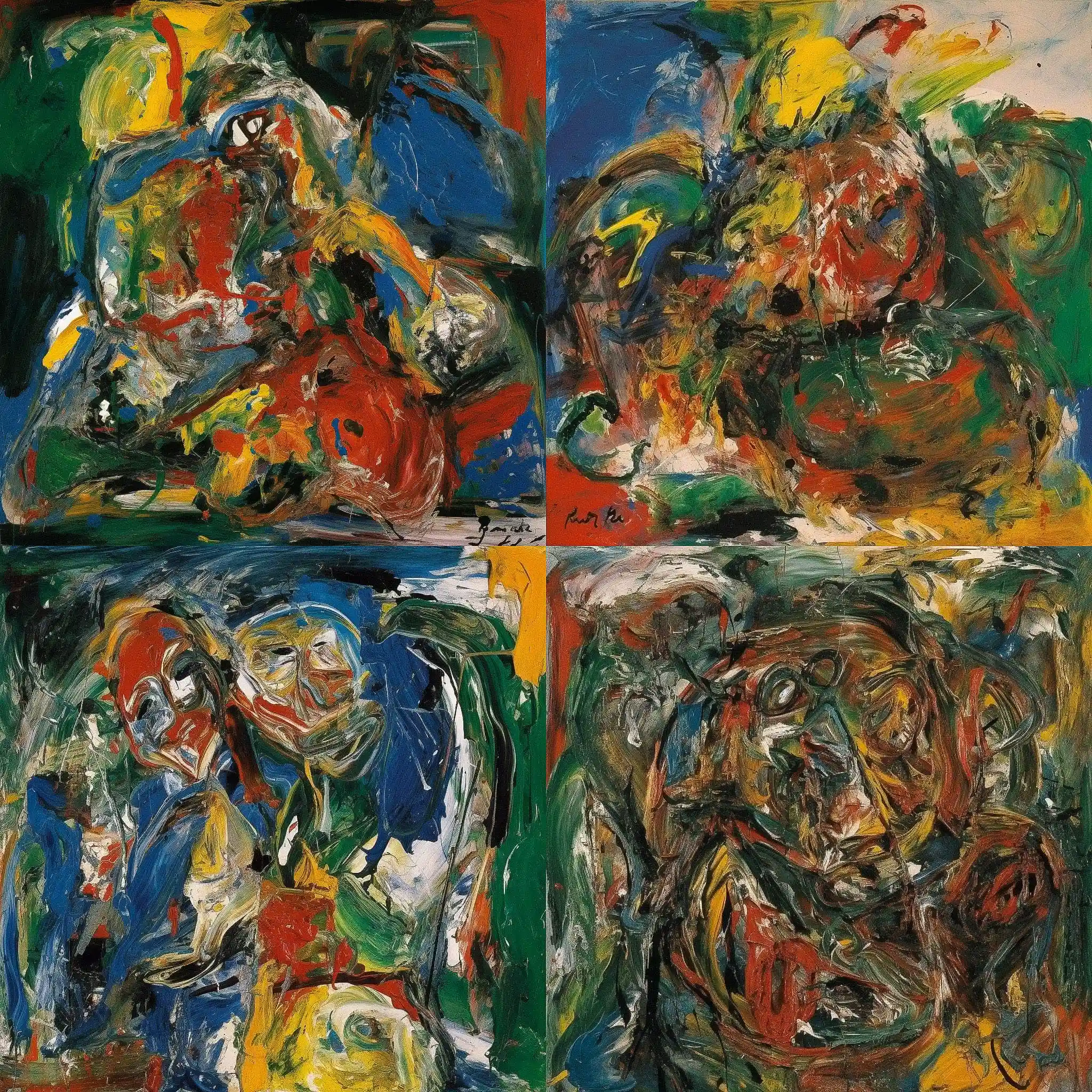 -阿斯格·约恩 asger jorn风格midjourney AI绘画作品