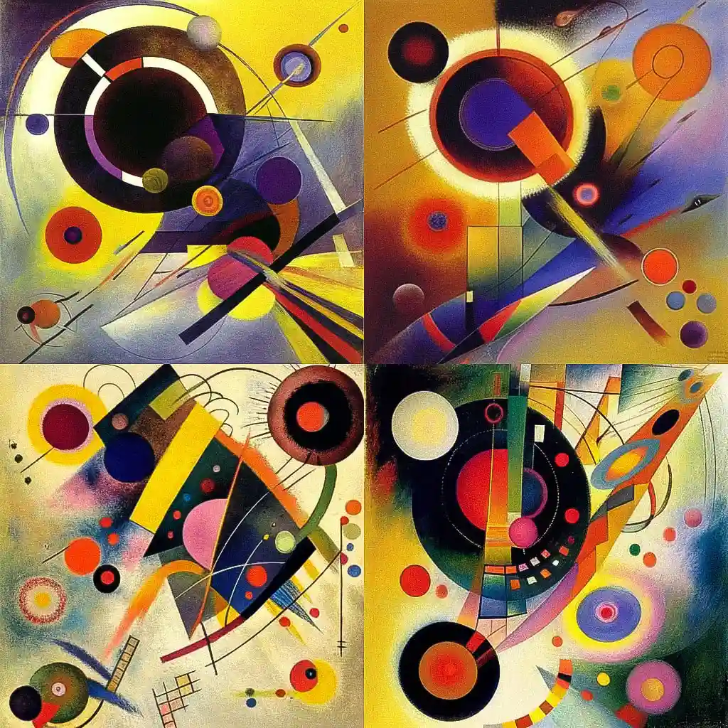 瓦西里·康定斯基 wassily kandinsky风格midjourney AI绘画作品 -瓦西里·康定斯基 wassily kandinsky风格midjourney AI绘画作品