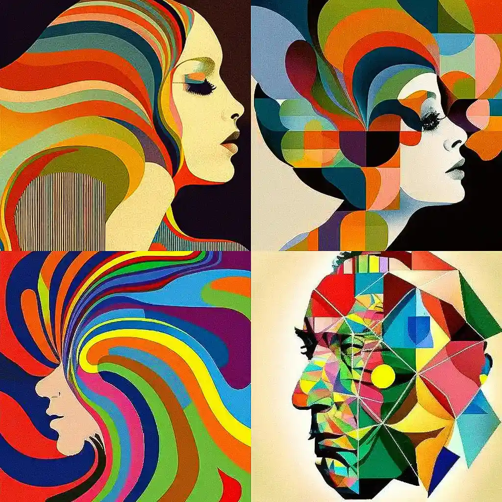 -米尔顿·格拉泽 milton glaser风格midjourney AI绘画作品