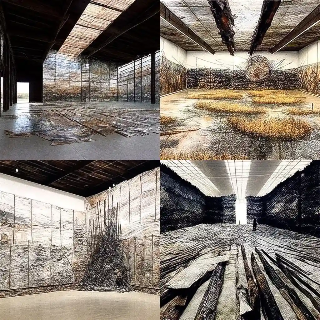 安塞尔姆·基弗 anselm kiefer风格midjourney AI绘画作品 -安塞尔姆·基弗 anselm kiefer风格midjourney AI绘画作品