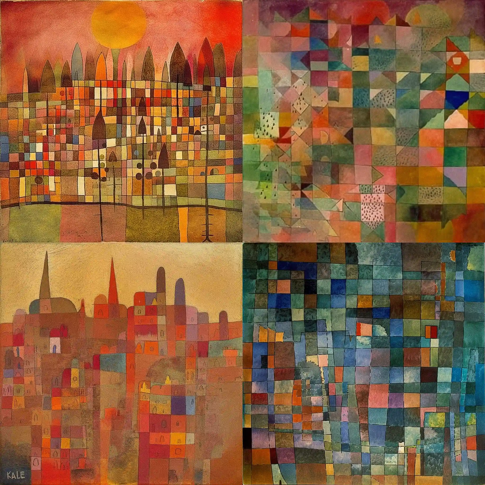 保罗·克利 paul klee风格midjourney AI绘画作品 -保罗·克利 paul klee风格midjourney AI绘画作品