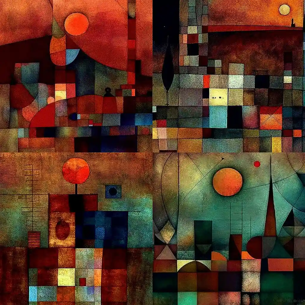 保罗·克利 paul klee风格midjourney AI绘画作品 -保罗·克利 paul klee风格midjourney AI绘画作品