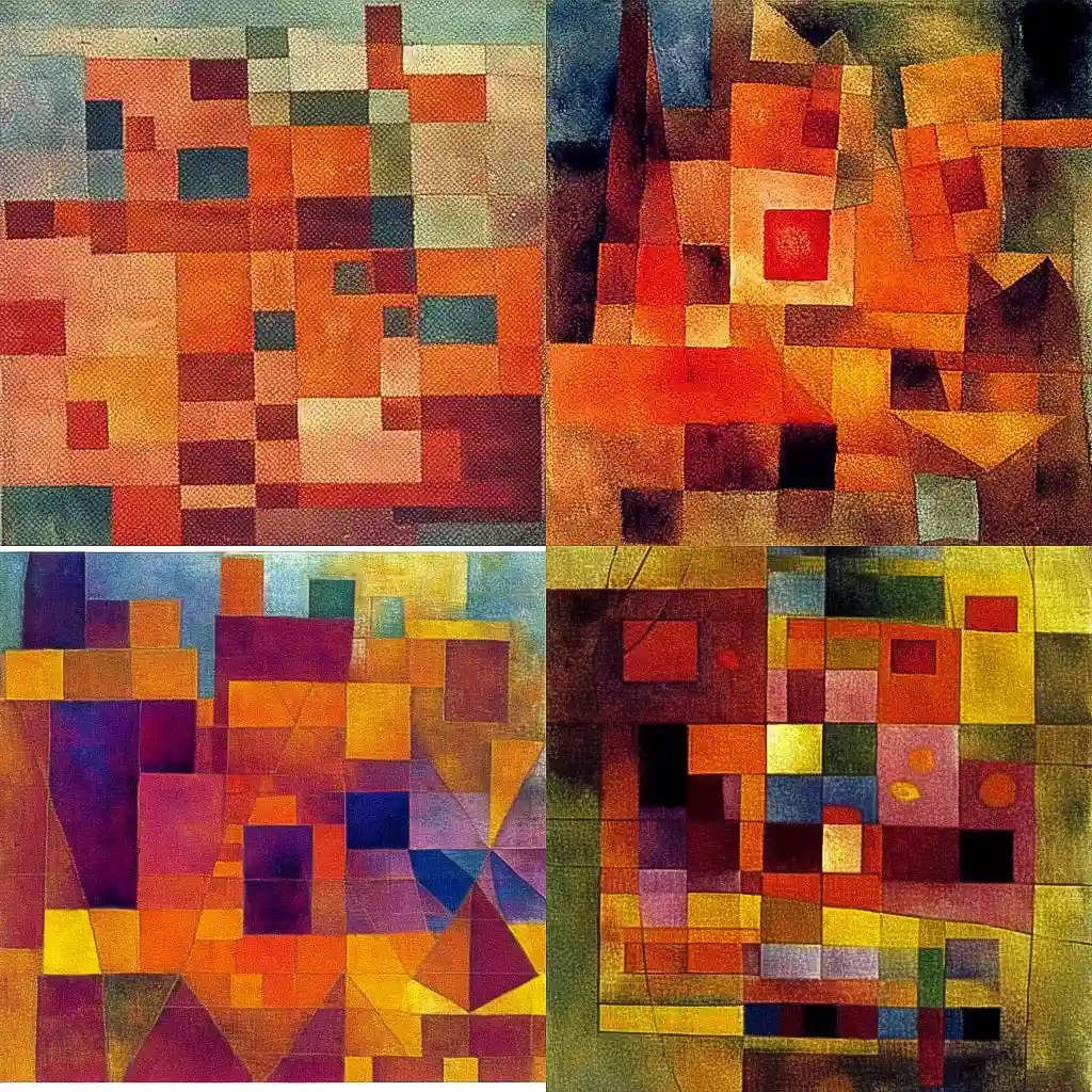 保罗·克利 paul klee风格midjourney AI绘画作品 -保罗·克利 paul klee风格midjourney AI绘画作品