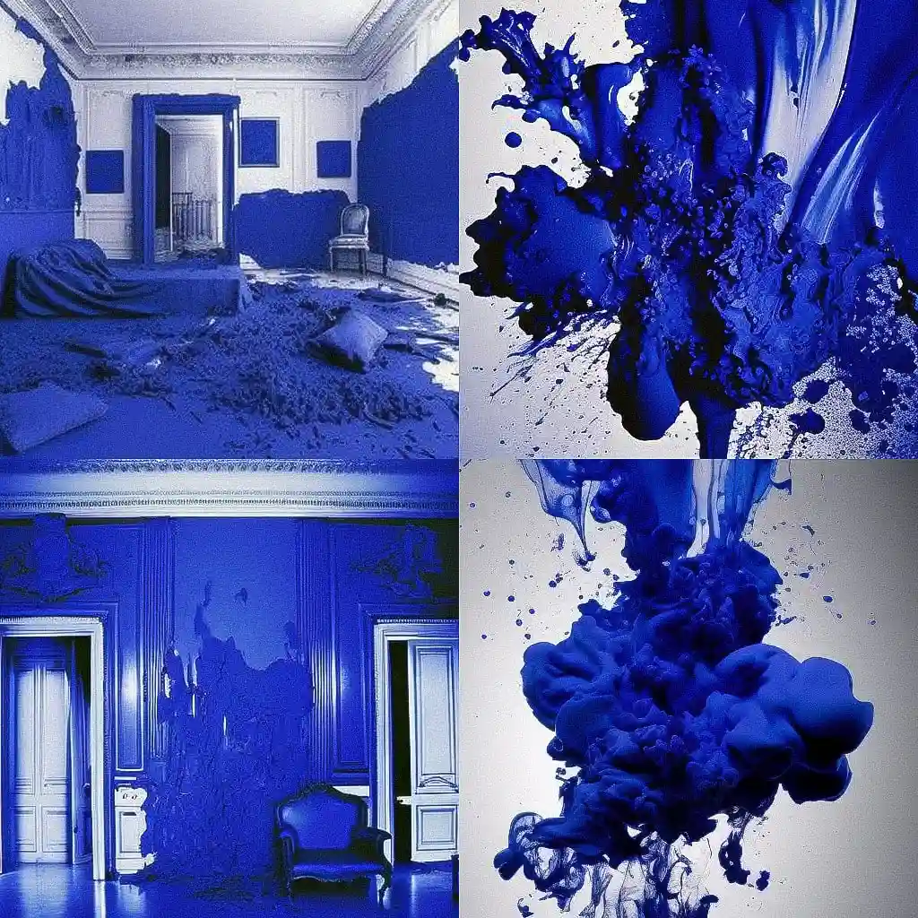 伊夫·克莱因 yves klein风格midjourney AI绘画作品 -伊夫·克莱因 yves klein风格midjourney AI绘画作品