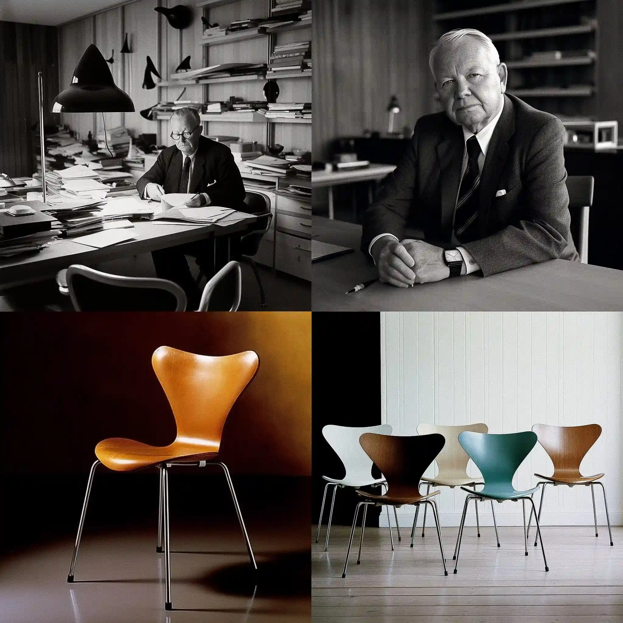 -阿恩·雅各布森 arne jacobsen风格midjourney AI绘画作品