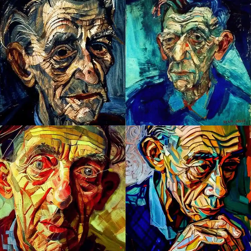 奥斯卡·柯柯斯卡 oskar kokoschka风格midjourney AI绘画作品 -奥斯卡·柯柯斯卡 oskar kokoschka风格midjourney AI绘画作品