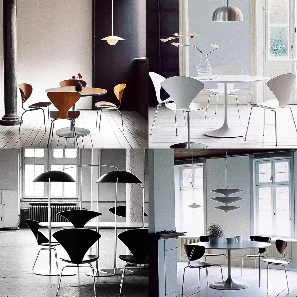 -阿恩·雅各布森 arne jacobsen风格midjourney AI绘画作品