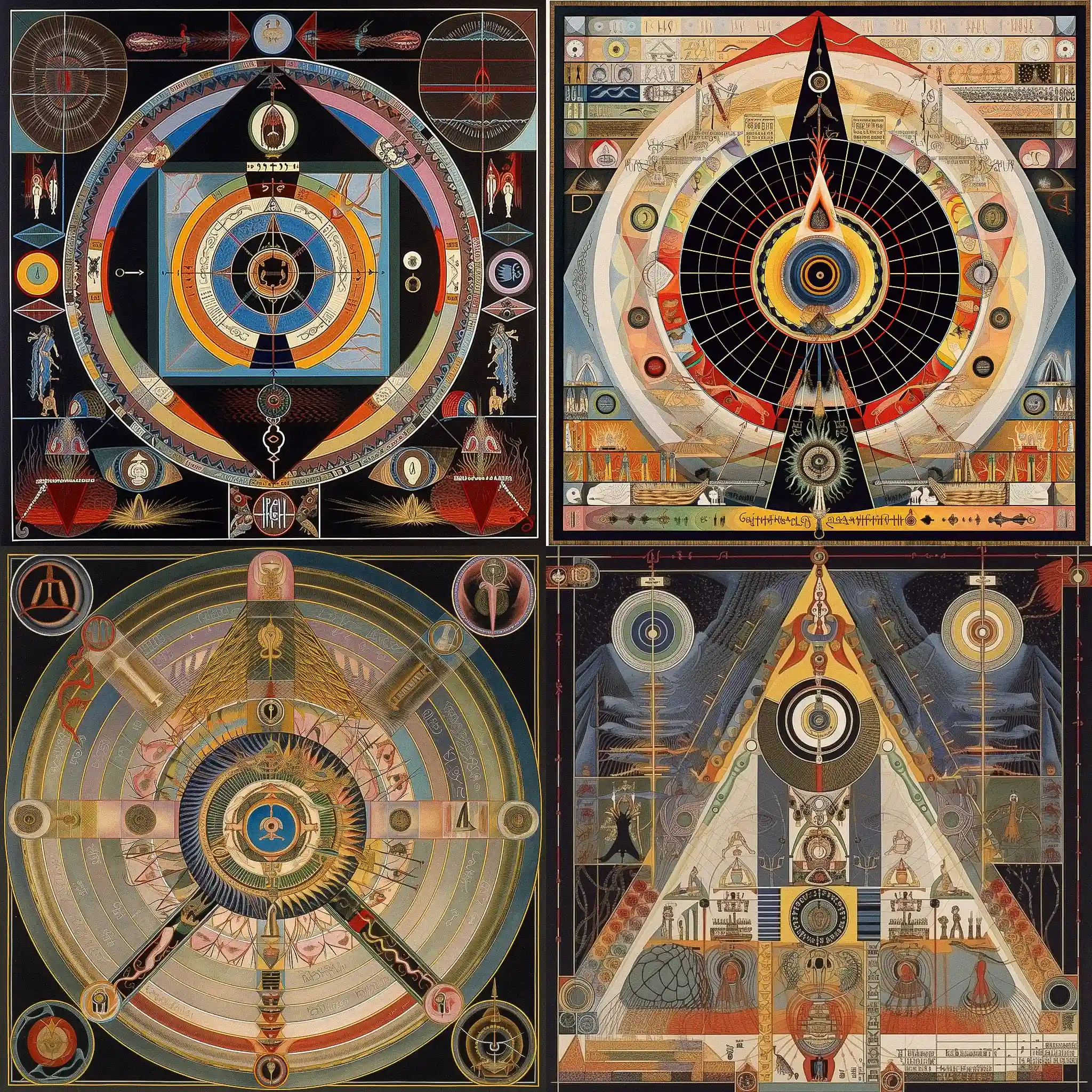 -保罗·拉福利 paul laffoley风格midjourney AI绘画作品