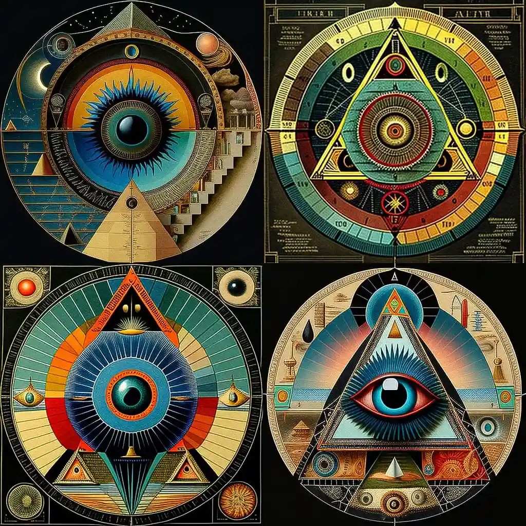 -保罗·拉福利 paul laffoley风格midjourney AI绘画作品