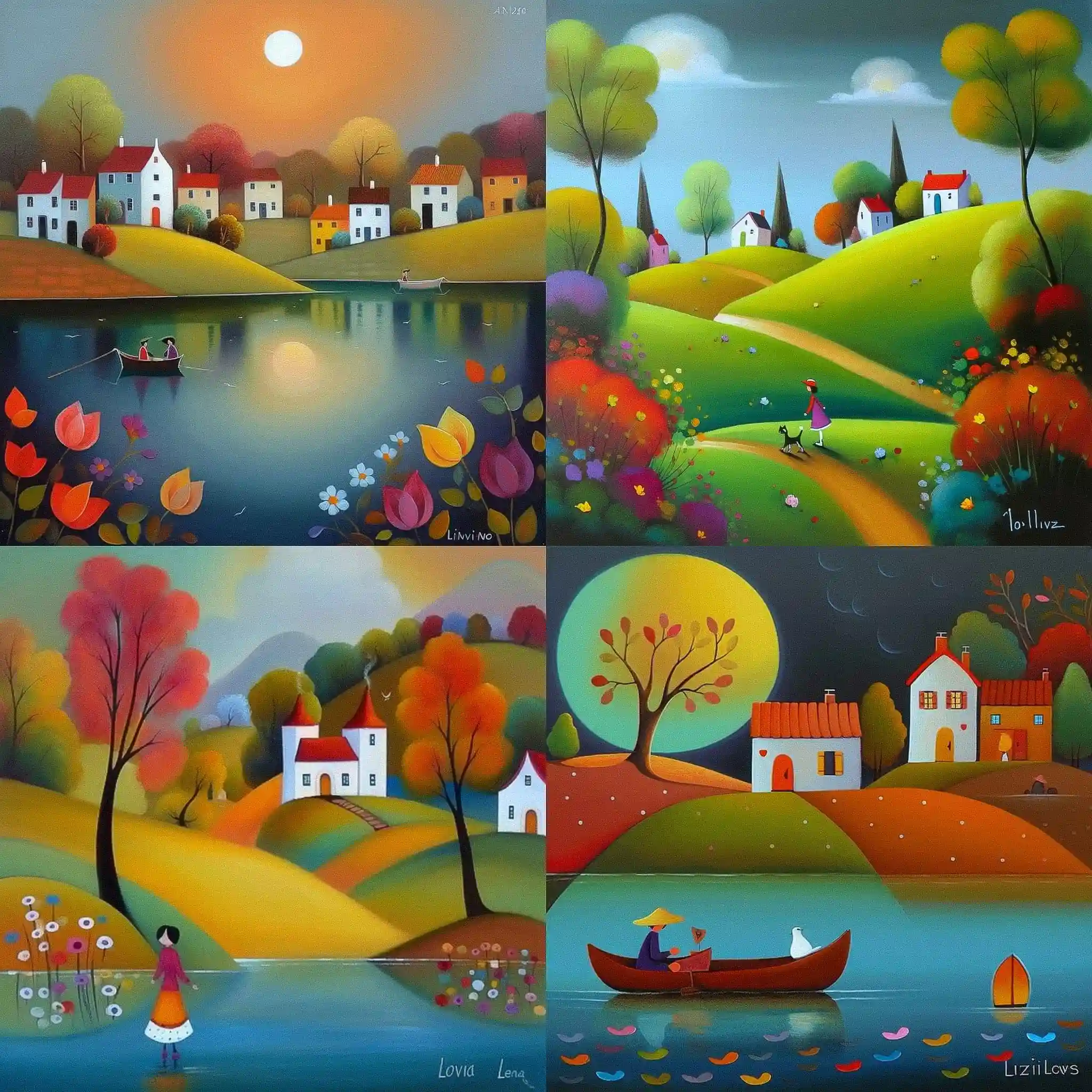 -伊沃娜·利夫施 iwona lifsches风格midjourney AI绘画作品