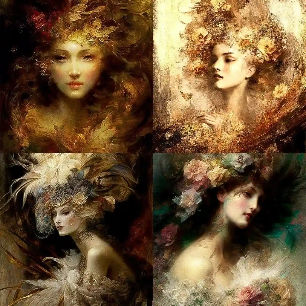 汉斯·马卡特 hans makart风格midjourney AI绘画作品 -汉斯·马卡特 hans makart风格midjourney AI绘画作品