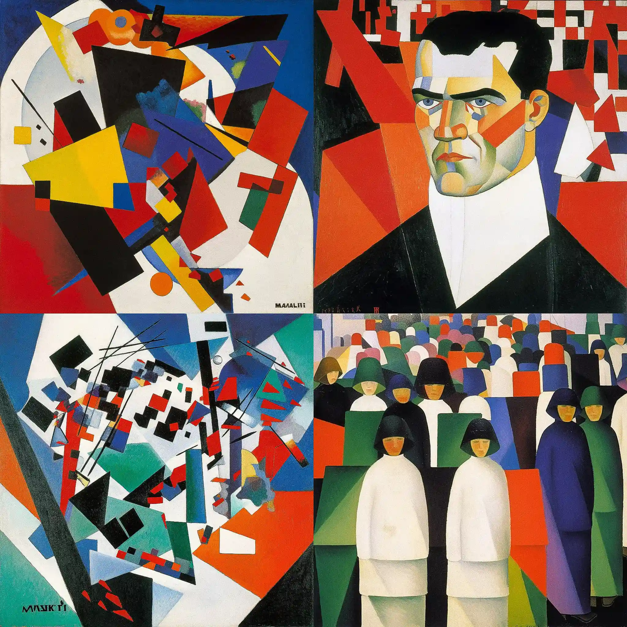 卡齐米日·马列维奇 kazimir malevich风格midjourney AI绘画作品 -卡齐米日·马列维奇 kazimir malevich风格midjourney AI绘画作品