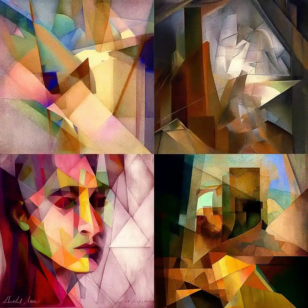 雅克·维隆 jacques villon风格midjourney AI绘画作品 -雅克·维隆 jacques villon风格midjourney AI绘画作品