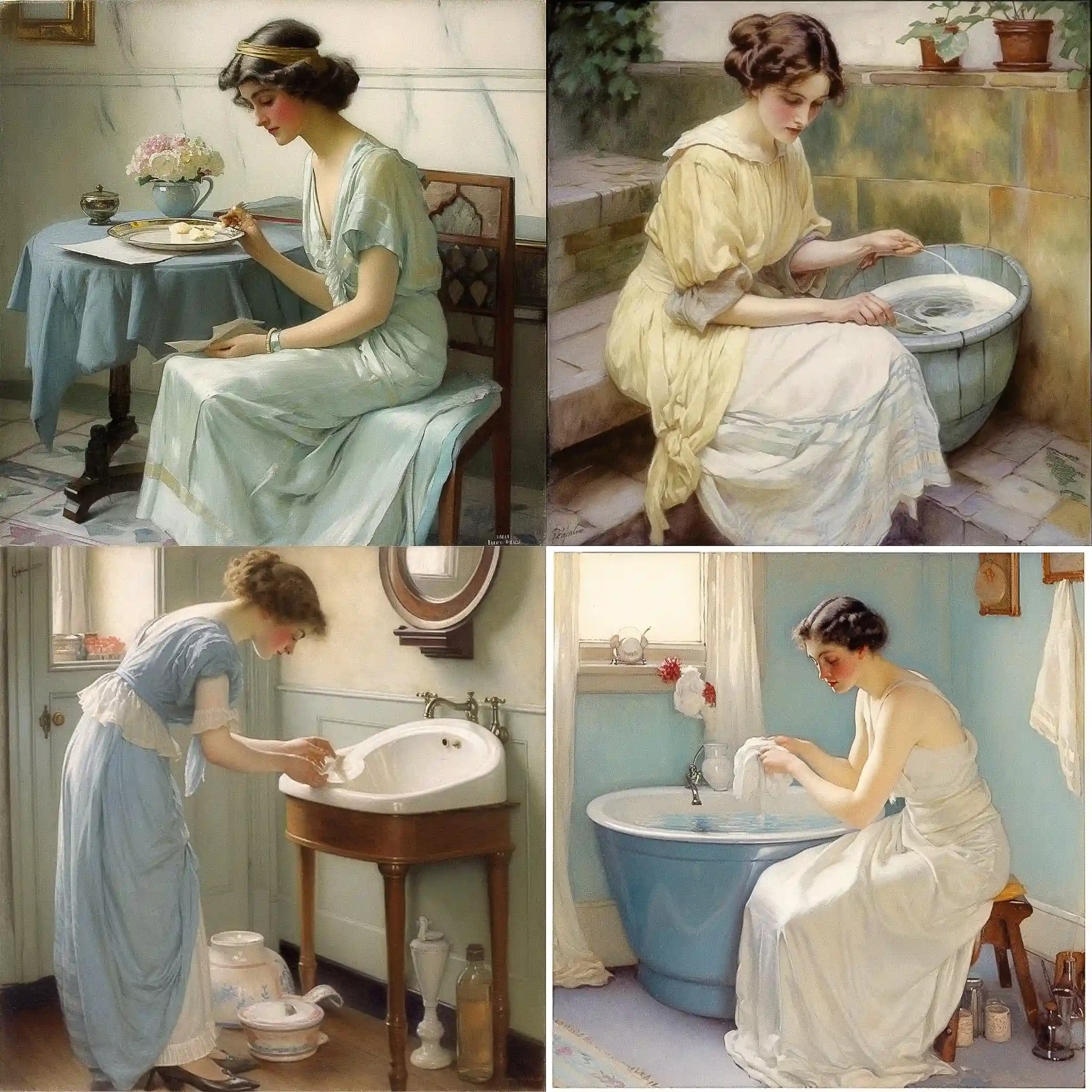 -威廉·亨利·马杰森 william henry margetson风格midjourney AI绘画作品