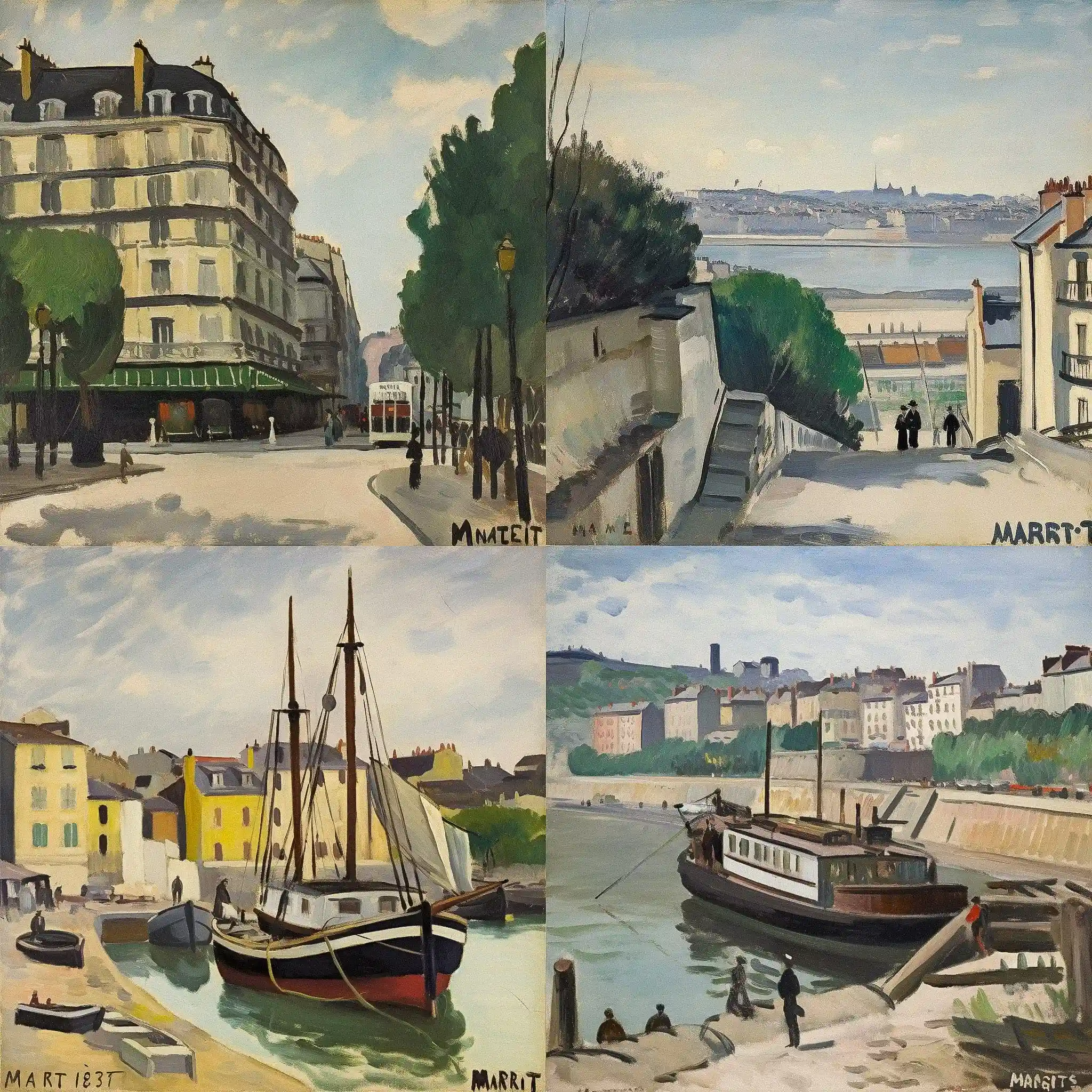 阿尔伯特·马凯 albert marquet风格midjourney AI绘画作品 -阿尔伯特·马凯 albert marquet风格midjourney AI绘画作品