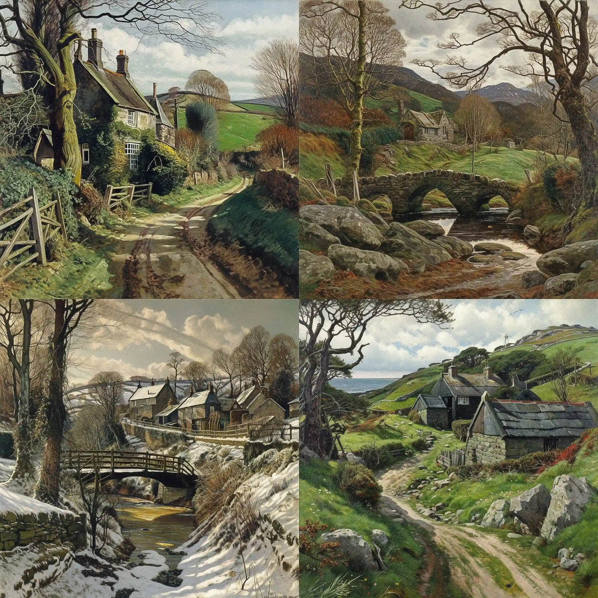 詹姆斯·麦金托什·帕特里克 james mcintosh patrick风格midjourney AI绘画作品 -詹姆斯·麦金托什·帕特里克 james mcintosh patrick风格midjourney AI绘画作品