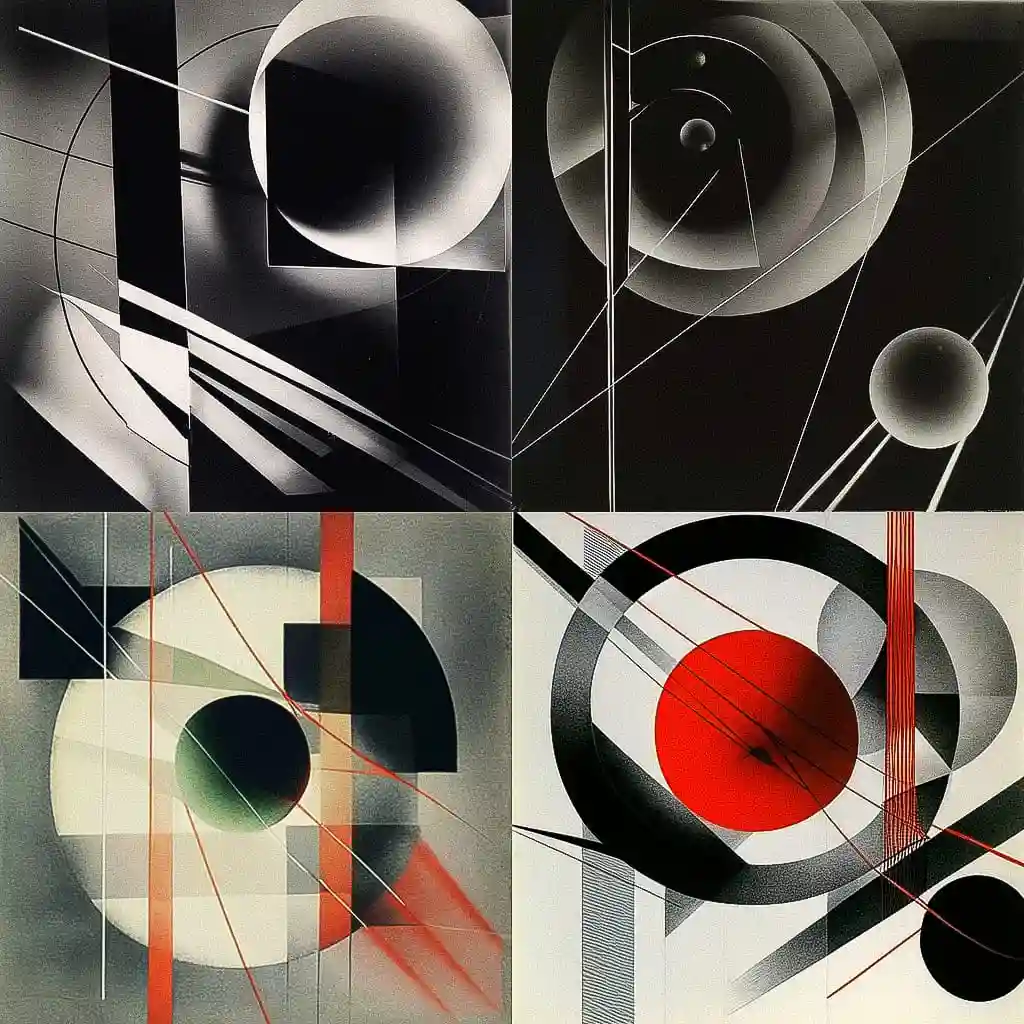 拉斯洛·莫霍利·纳吉 laszlo moholy nagy风格midjourney AI绘画作品 -拉斯洛·莫霍利·纳吉 laszlo moholy nagy风格midjourney AI绘画作品