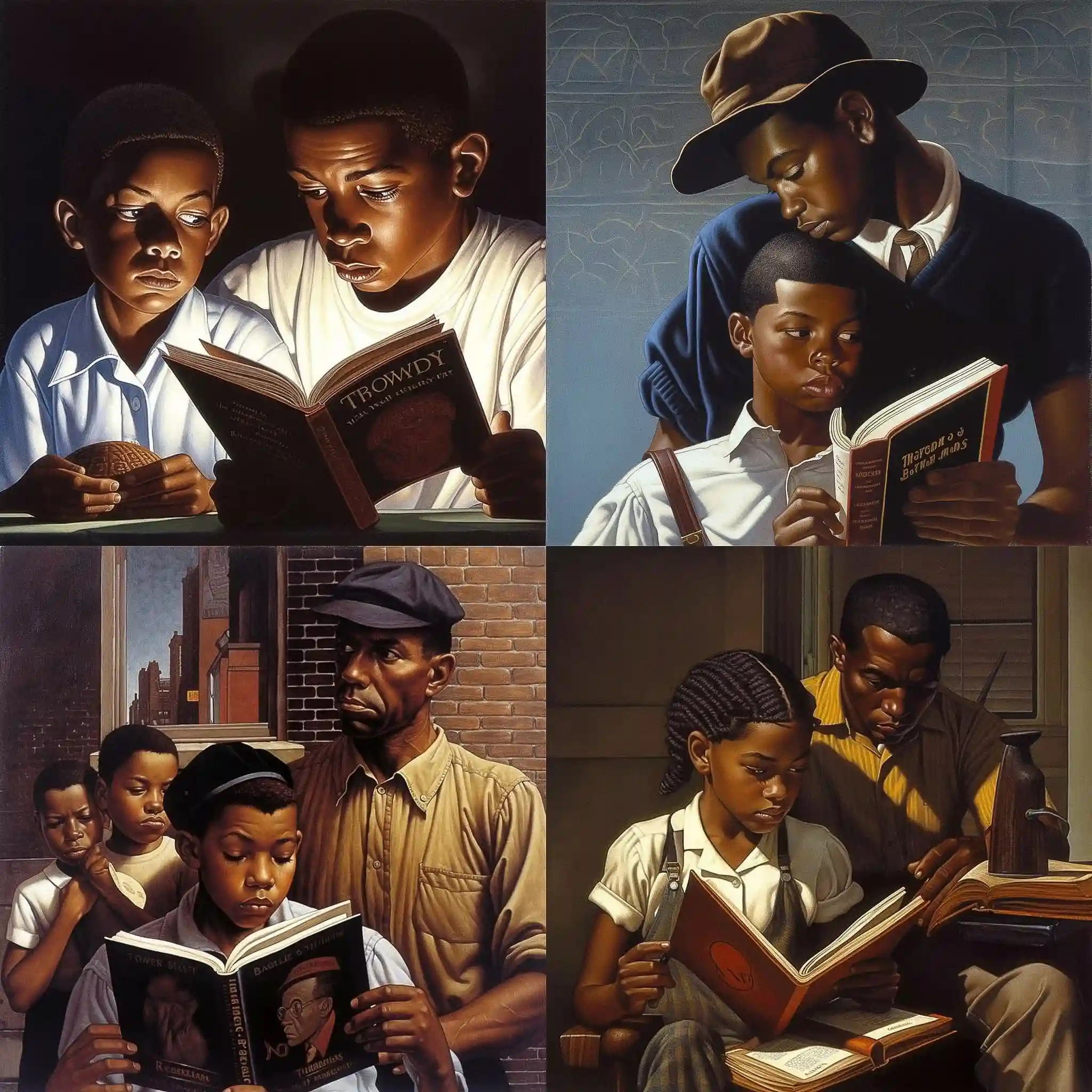 卡迪尔·纳尔逊 kadir nelson风格midjourney AI绘画作品 -卡迪尔·纳尔逊 kadir nelson风格midjourney AI绘画作品
