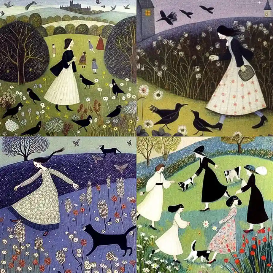迪·尼克尔森 dee nickerson风格midjourney AI绘画作品 -迪·尼克尔森 dee nickerson风格midjourney AI绘画作品