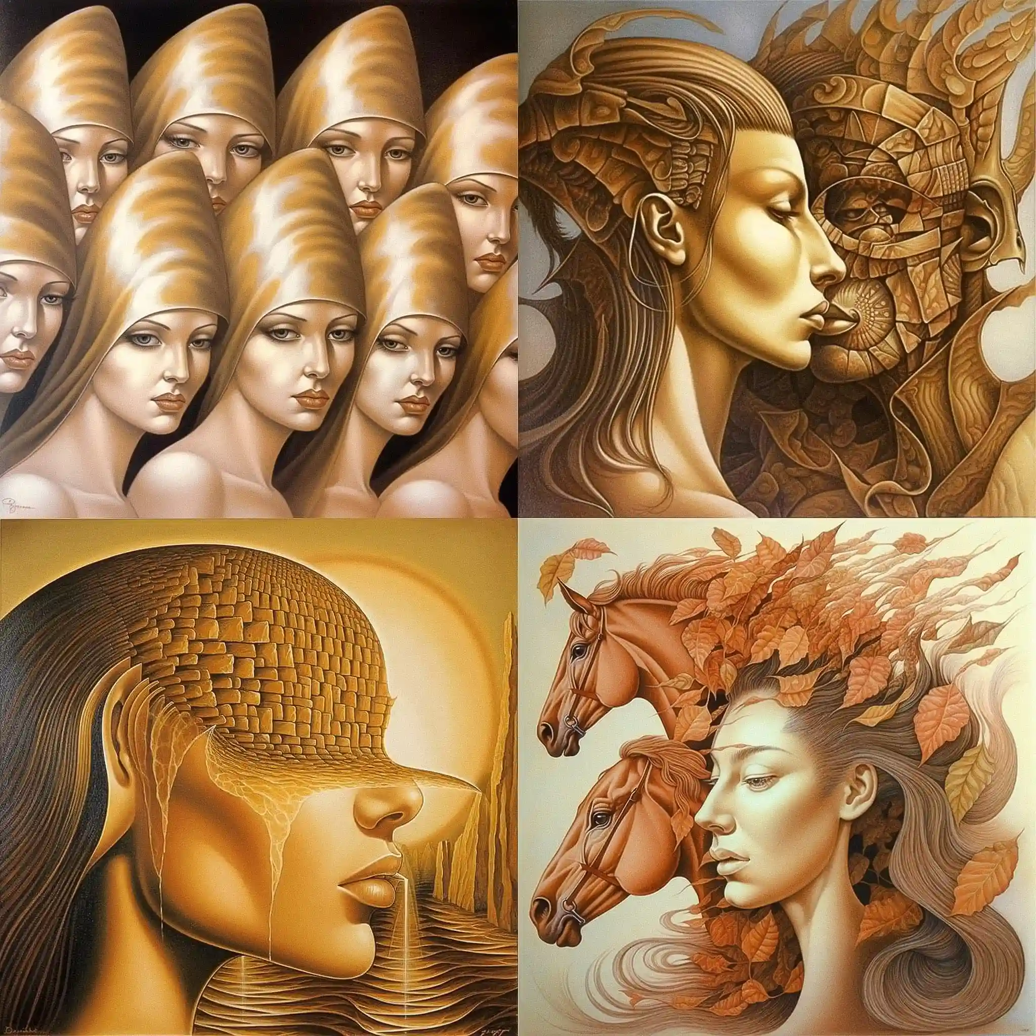 奥克塔维奥·奥坎波 octavio ocampo风格midjourney AI绘画作品 -奥克塔维奥·奥坎波 octavio ocampo风格midjourney AI绘画作品