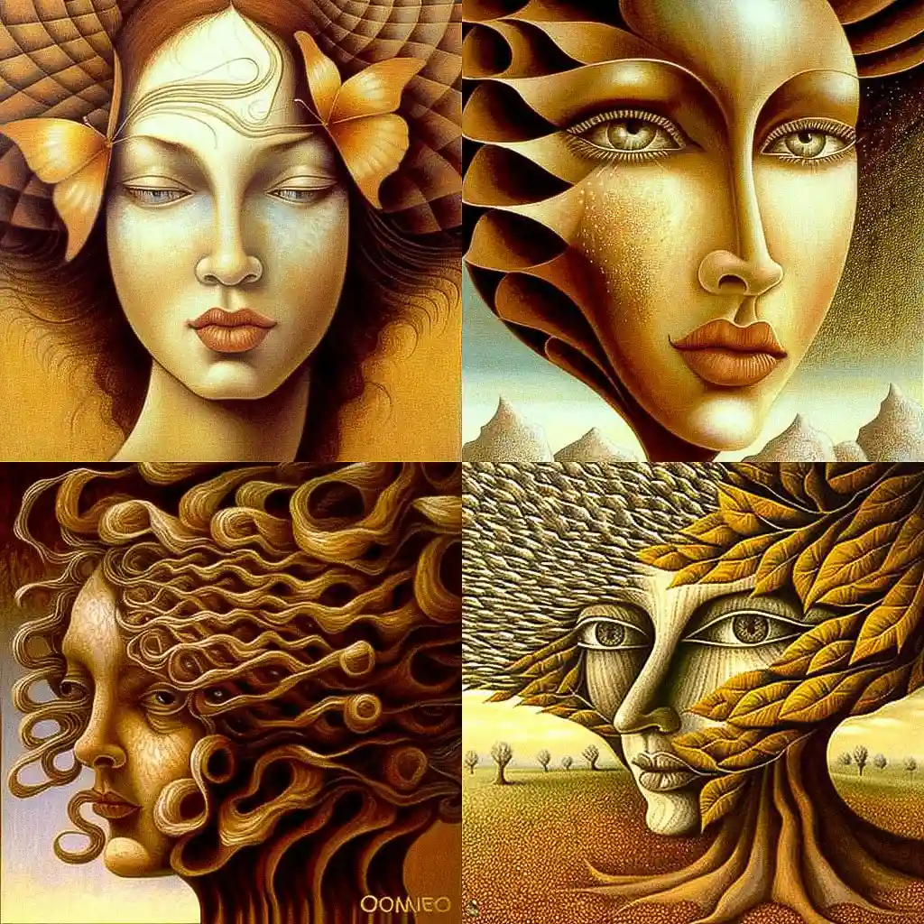 奥克塔维奥·奥坎波 octavio ocampo风格midjourney AI绘画作品 -奥克塔维奥·奥坎波 octavio ocampo风格midjourney AI绘画作品