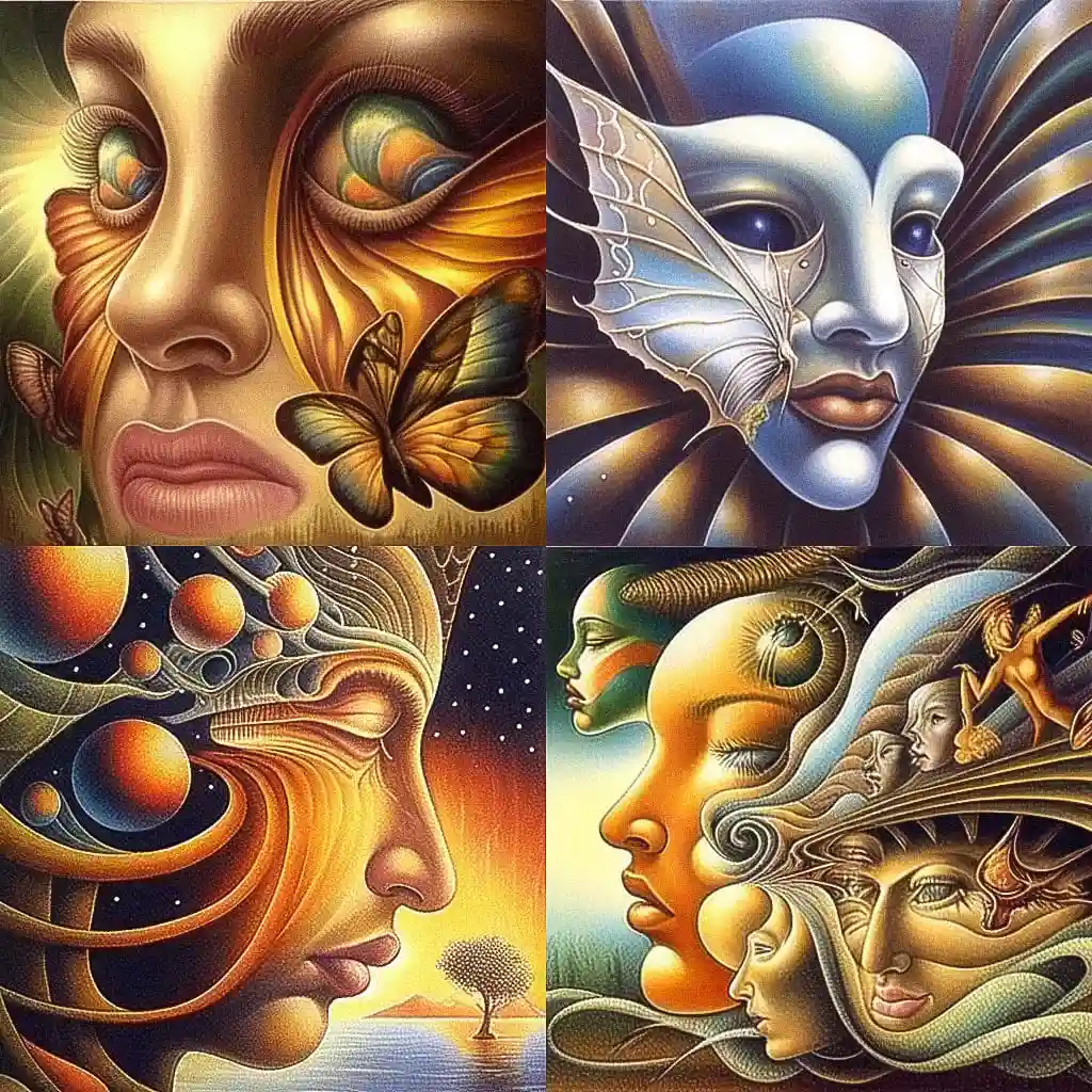 奥克塔维奥·奥坎波 octavio ocampo风格midjourney AI绘画作品 -奥克塔维奥·奥坎波 octavio ocampo风格midjourney AI绘画作品