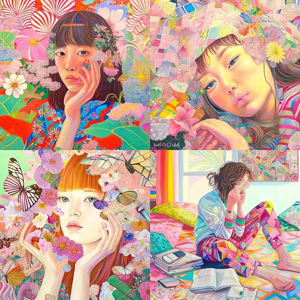 -冈部直美 naomi okubo风格midjourney AI绘画作品