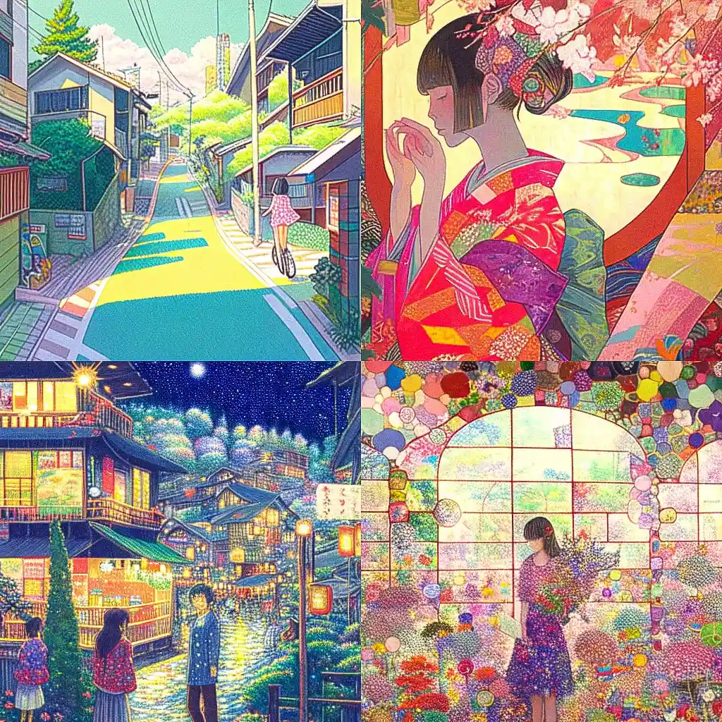 -冈部直美 naomi okubo风格midjourney AI绘画作品