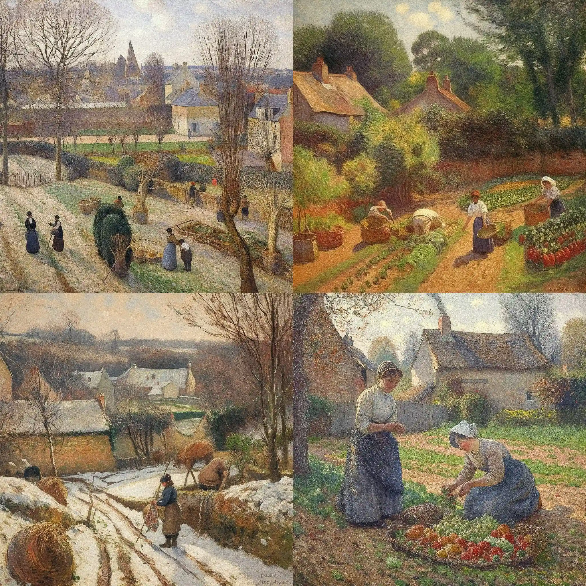 -埃斯特·皮萨罗 esther pissarro风格midjourney AI绘画作品