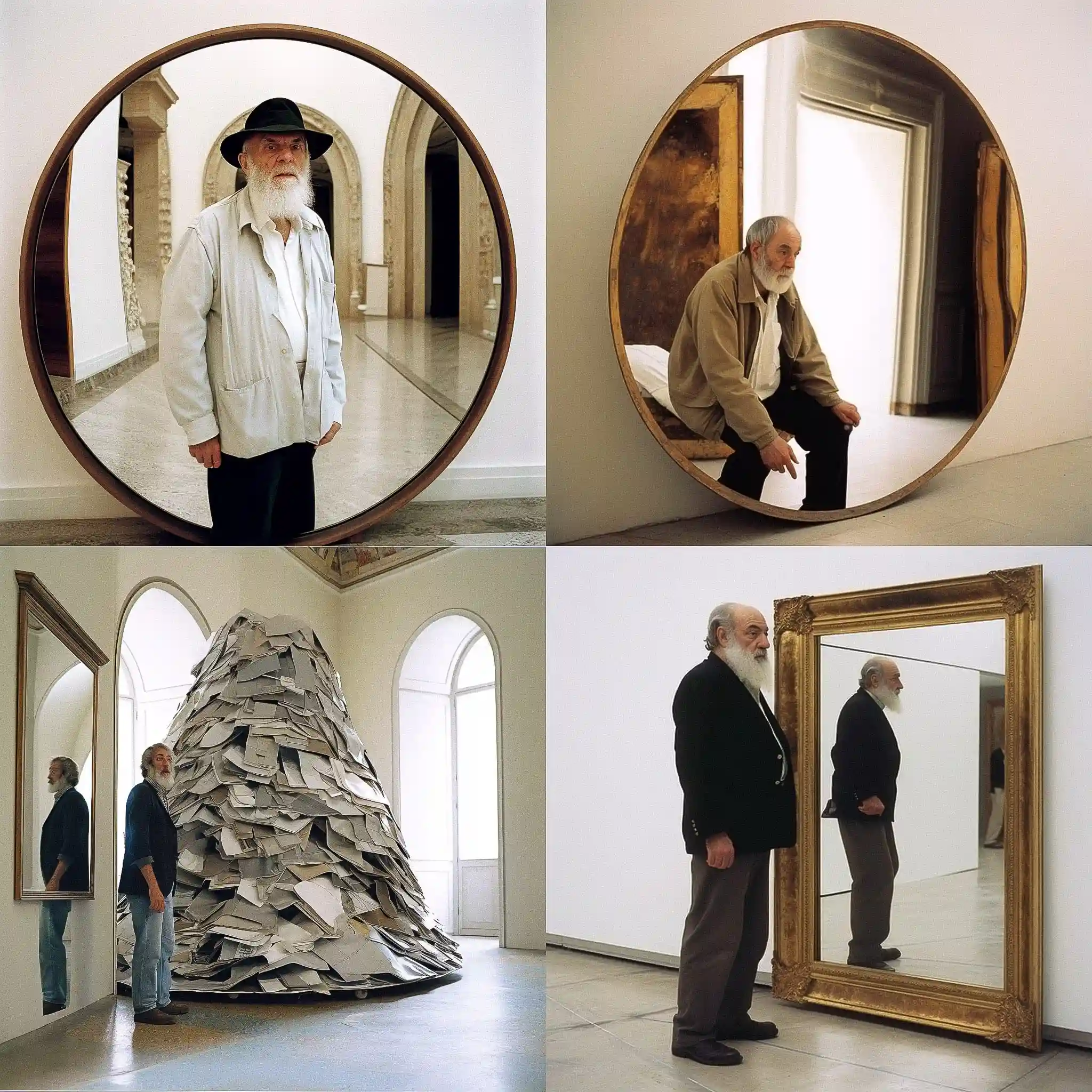 米开朗基罗·皮斯托莱托 michelangelo pistoletto风格midjourney AI绘画作品 -米开朗基罗·皮斯托莱托 michelangelo pistoletto风格midjourney AI绘画作品