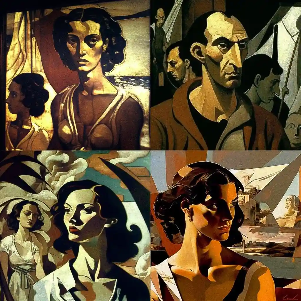 坎迪多·波尔蒂纳里 candido portinari风格midjourney AI绘画作品 -坎迪多·波尔蒂纳里 candido portinari风格midjourney AI绘画作品