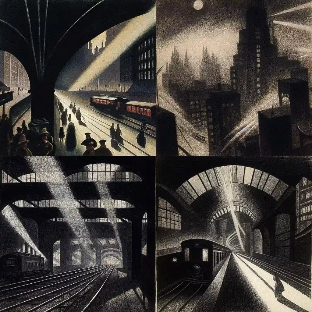 Christopher r w nevinson christopher r w nevinson风格midjourney AI绘画作品 -Christopher r w nevinson christopher r w nevinson风格midjourney AI绘画作品