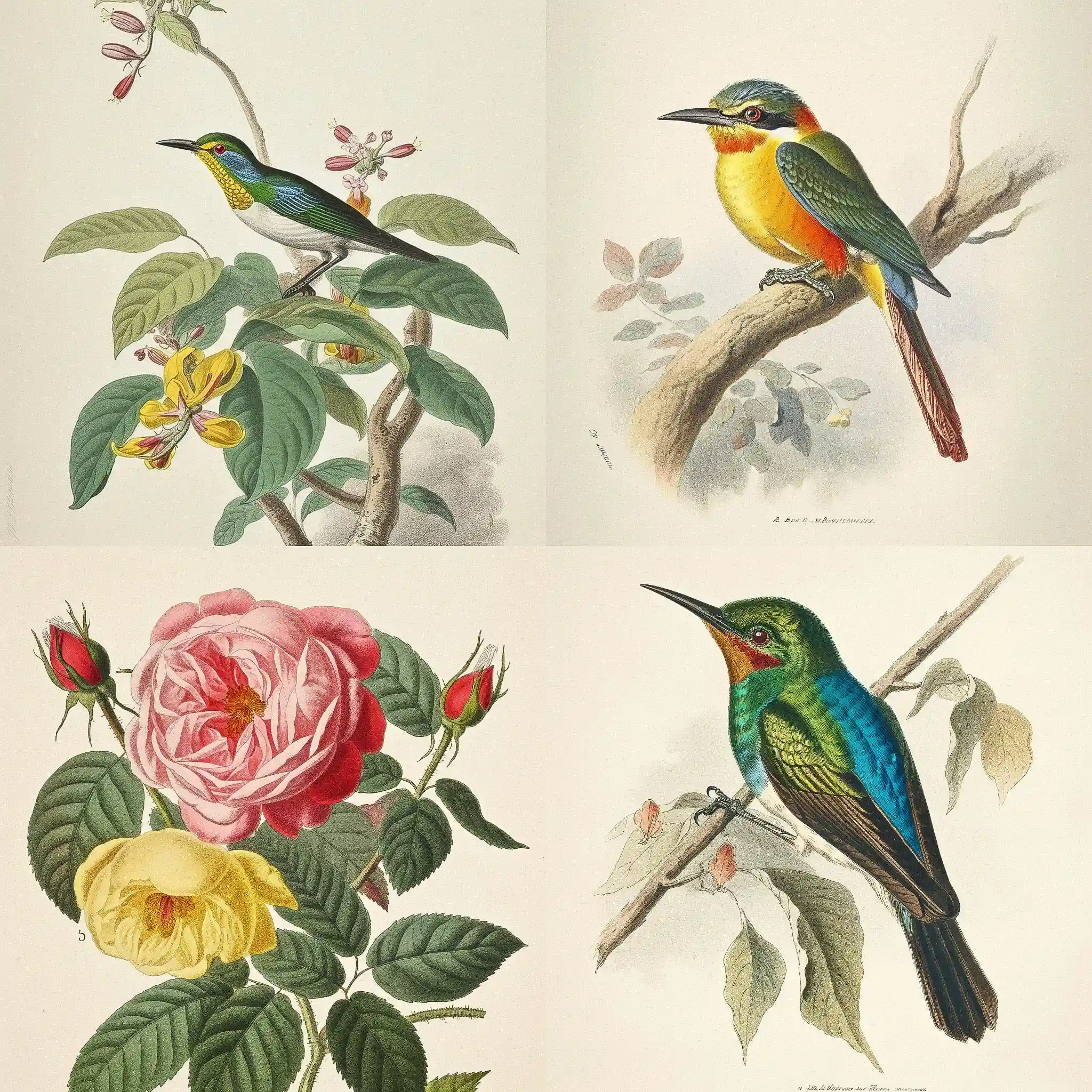 pierre joseph redoute pierre joseph redoute风格midjourney AI绘画作品 -pierre joseph redoute pierre joseph redoute风格midjourney AI绘画作品