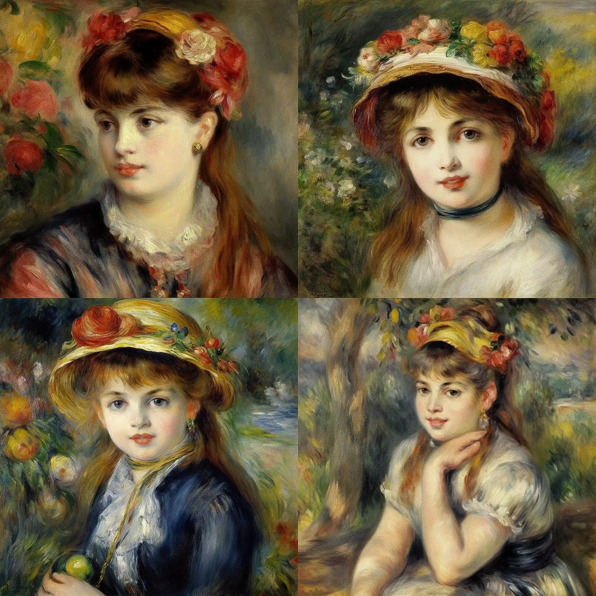 -皮埃尔·奥古斯特·雷诺阿 pierre auguste renoir风格midjourney AI绘画作品