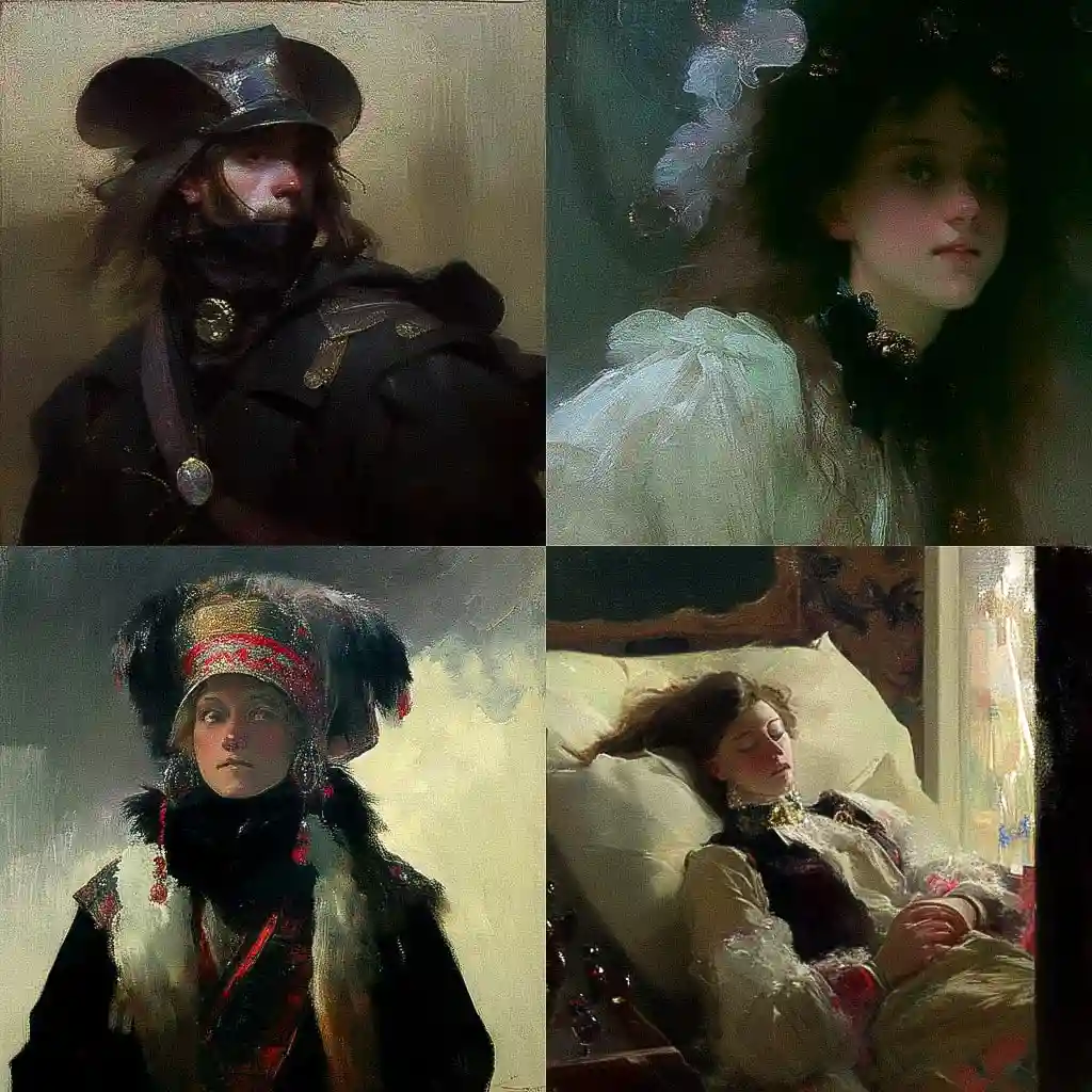 伊利亚·列宾 ilya repin风格midjourney AI绘画作品 -伊利亚·列宾 ilya repin风格midjourney AI绘画作品