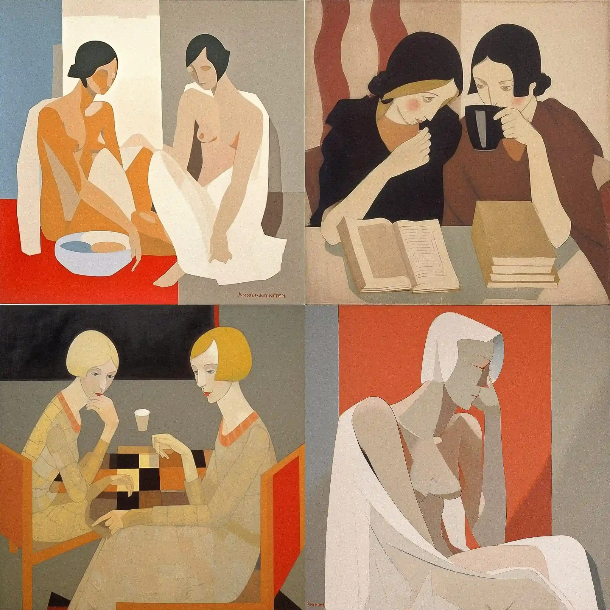 安妮·罗森斯坦 anne rothenstein风格midjourney AI绘画作品 -安妮·罗森斯坦 anne rothenstein风格midjourney AI绘画作品