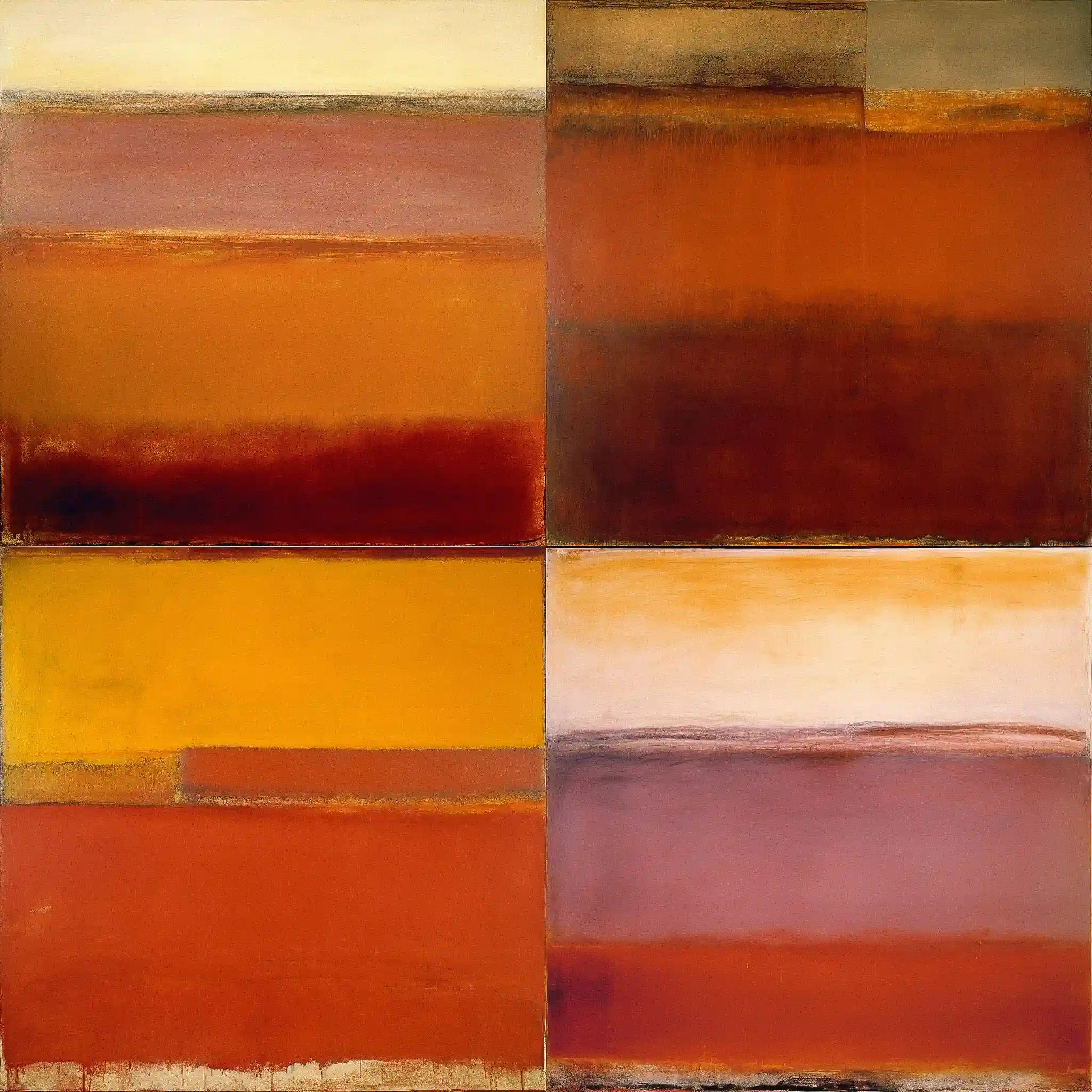 -马克·罗斯科 mark rothko风格midjourney AI绘画作品