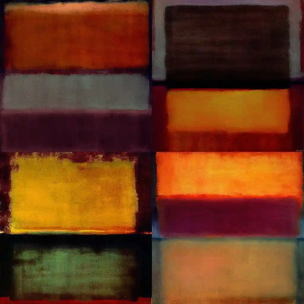 -马克·罗斯科 mark rothko风格midjourney AI绘画作品