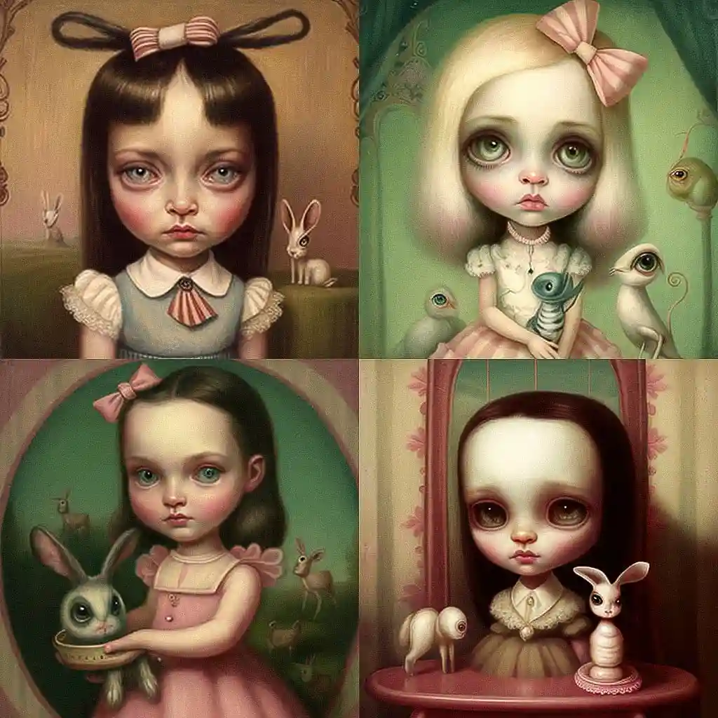 -马克·赖登 mark ryden风格midjourney AI绘画作品